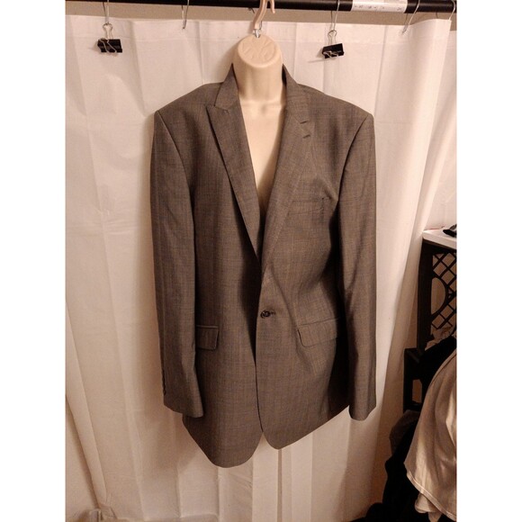 Ben Sherman Wool Blazer Gray 42Long Single Breasted Single Button - Picture 1 of 5